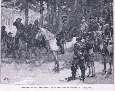 Incontro tra Lee e Grant ad Appomattox Court House 1865 d.C. da Henry Marriott Paget