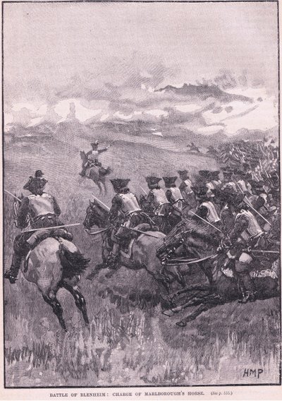 La Battaglia di Blenheim: Carica della cavalleria di Marlborough da Henry Marriott Paget