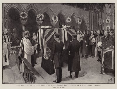 Il funerale del principe Henry di Battenberg, il servizio nella chiesa di Whippingham da Henry Marriott Paget