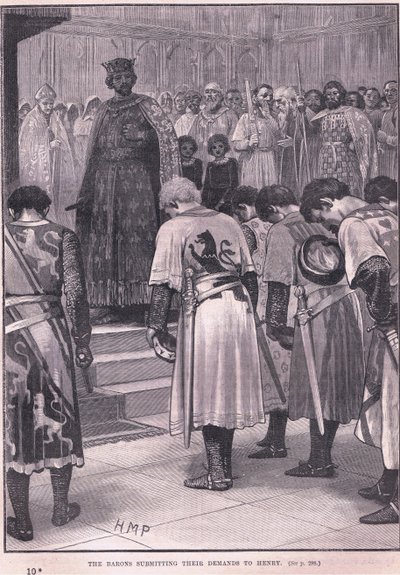 I baroni presentano le loro richieste a Enrico AD 1258 da Henry Marriott Paget