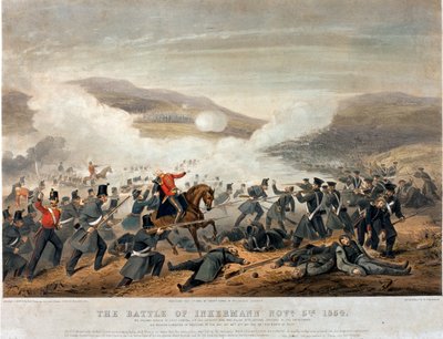 La battaglia di Inkermann del 5 novembre 1854, incisa da Edmund Walker, 1854 da Henry Martens