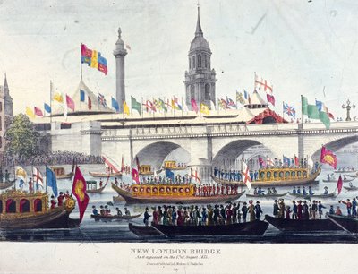 Ponte di Londra nuovo, Londra, 1831 da Henry Matthews