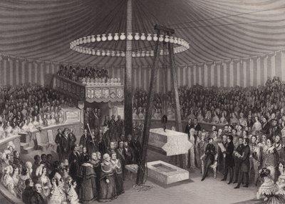 Cerimonia di posa della prima pietra della nuova Royal Exchange da parte di Alberto, Principe Consorte, Città di Londra da Henry Melville