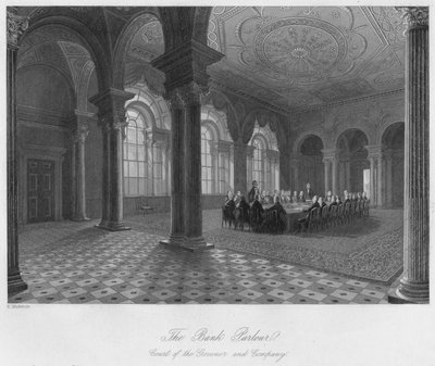 Il salone della banca. Corte del governatore e della compagnia, c1841 da Henry Melville