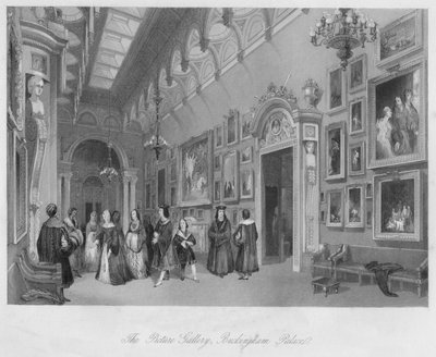 La Galleria dei Quadri, Buckingham Palace, c1841 da Henry Melville