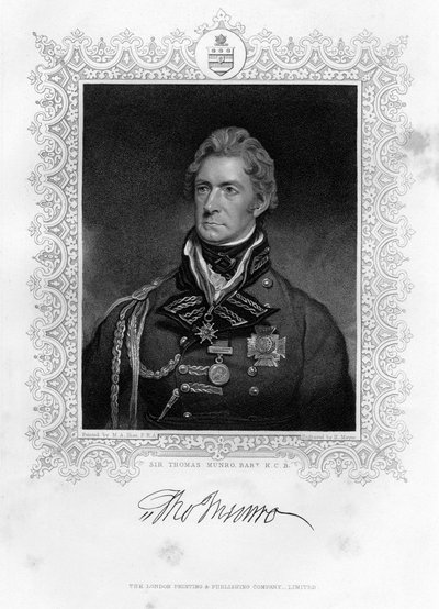 Sir Thomas Munro 1761-1827, soldato e statista scozzese, XIX secolo da Henry Meyer