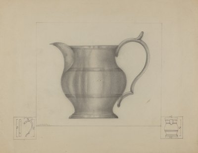 Brocca di peltro da Henry Meyers