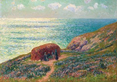 Raccoglitori di alghe a Moelan, Bretagna da Henry Moret