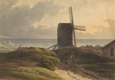 Mulino a vento sulla costa vicino a Hastings da Henry Morton
