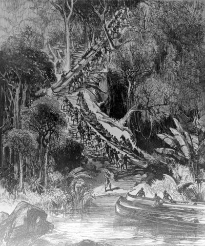 Trasporto di canoe su Inkisi Falls, pubblicato su 
