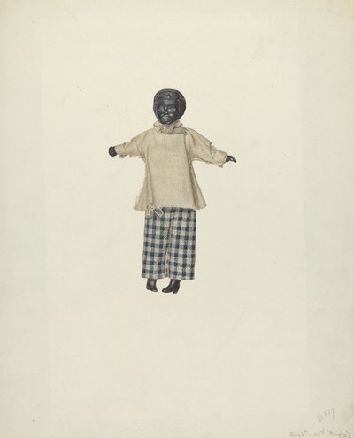 Bambola nera con testa di porcellana da Henry Murphy