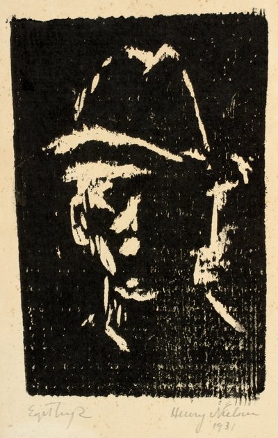 Ritratto di uomo con cappello da Henry Nielsen