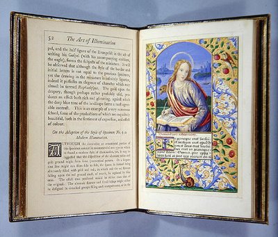 Pagina raffigurante un ritratto di San Giovanni, da L