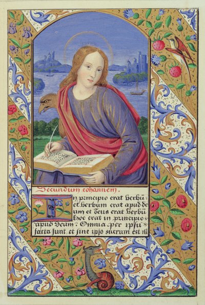 Ritratto di San Giovanni, da "The Art of Illumination and Missal Painting", Londra 1849 da Henry Noel Humphreys