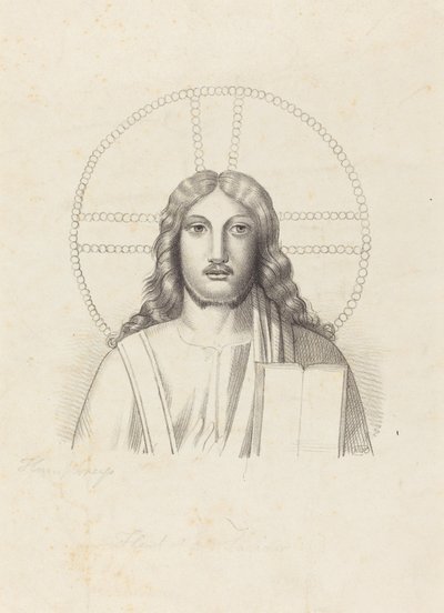 Testa del Nostro Salvatore, da "Roma Subterranea" di Arringhi da Henry Noel Humphreys after John Flaxman