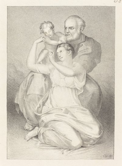 Sacra Famiglia, da Michelangelo da Henry Noel Humphreys after John Flaxman