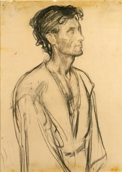 Studio per il discepolo che si inginocchia presso la tomba da Henry Ossawa Tanner