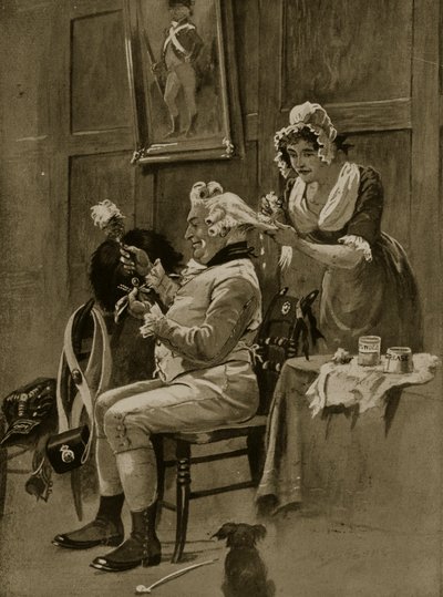 Preparativi per la parata, 1799, illustrazione da 