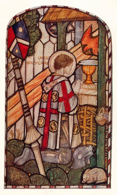 Sir Galahad. Design per una finestra a Kelvin-Side, Glasgow, c. 1914 da Henry Payne