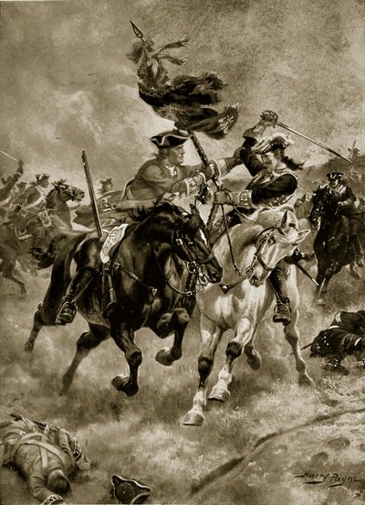 La battaglia di Blenheim: la cavalleria in azione, illustrazione da 