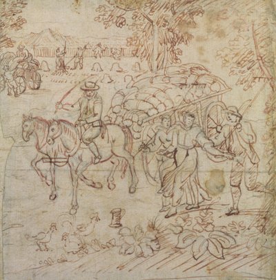Paesaggio con Mietitori che Tornano a Casa, c.1595-1605 da Henry Peacham