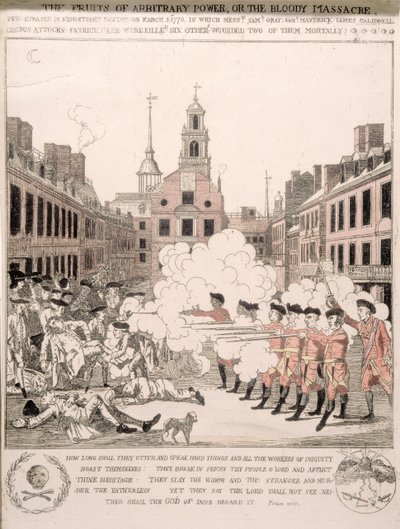 Il massacro di Boston, 5 marzo 1770 da Henry Pelham