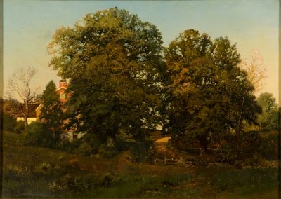 Vecchie querce al tramonto da Henry Pember Smith