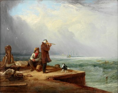 Il punto di osservazione, porto di Shields, 1831 da Henry Perlee Parker