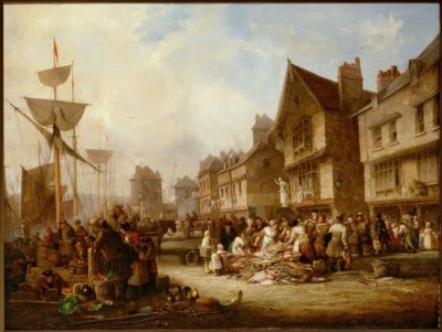 Il vecchio molo, Newcastle da Henry Perlee Parker