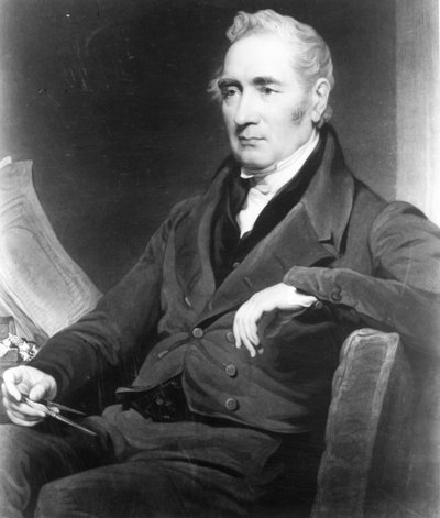 George Stephenson, inciso da Charles Turner, 1838 da Henry Perronet Briggs