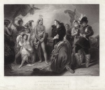 Spagnoli e peruviani da Henry Perronet Briggs