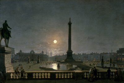 Trafalgar Square al chiaro di luna da Henry Pether