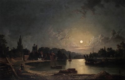 Twickenham al chiaro di luna, 1835 da Henry Pether