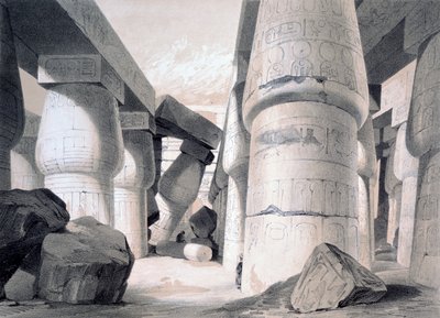 Interno della Grande Sala di Karnac, Egitto da Henry Pilleau
