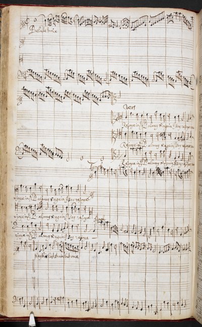 Partitura autografa di Purcell di 