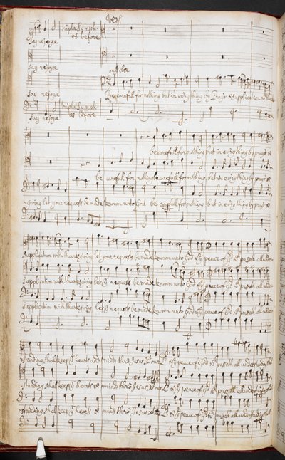 Partitura autografa di Purcell di 