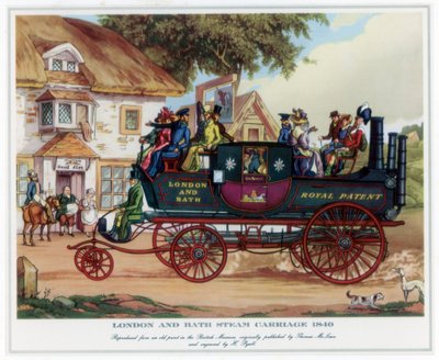 Carrozza a vapore Londra e Bath, 1840 da Henry Pyall