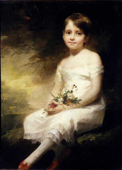 Ritratto di Nancy Graham o bambina con fiori da Henry Raeburn