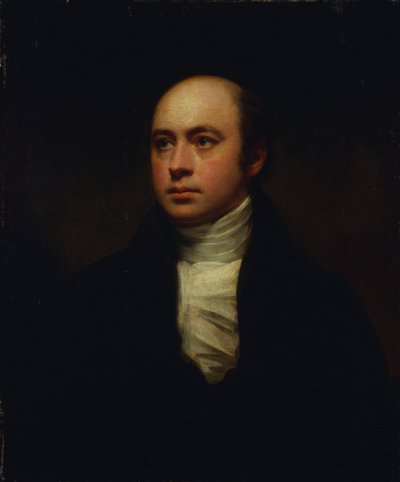 Ritratto di Sir Francis Chantrey, in una giacca scura e cravatta bianca da Henry Raeburn
