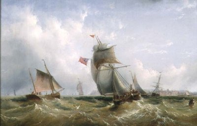 Navi al largo della costa da Henry Redmore