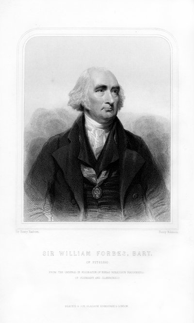 Sir William Forbes di Pitsligo, 6° Barone, banchiere scozzese, 1870 da Henry Robinson