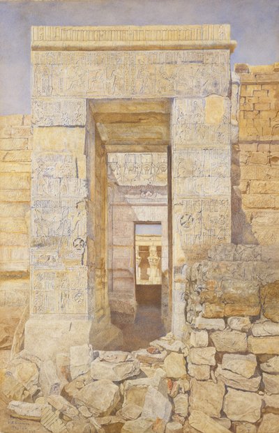Ingresso est, stanza di Tiberio, Tempio di Iside, Philae da Henry Roderick Newman