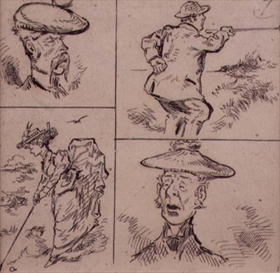 Golfisti, illustrazione da 