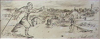 Il golfista furioso, illustrazione da 