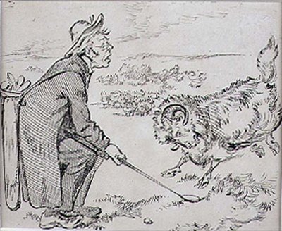 Il golfista sorpreso, illustrazione dalla rivista 