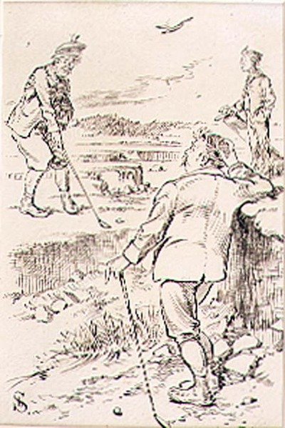 Il golfista vincente, illustrazione da 
