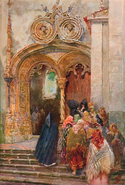 Porta Sud della Chiesa Matriz, Ponta Delgada, c. 1899 da Henry Sandham