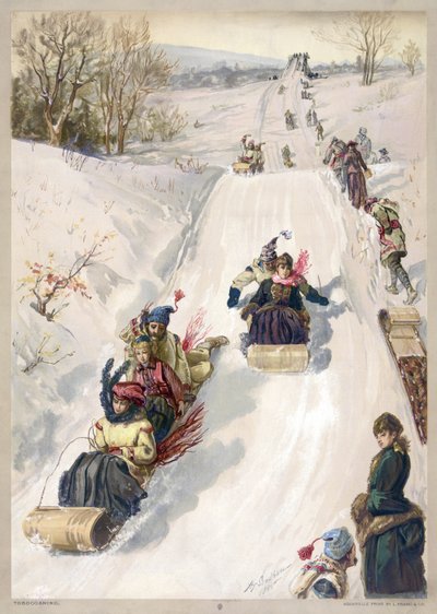 Slittino in campagna da Henry Sandham