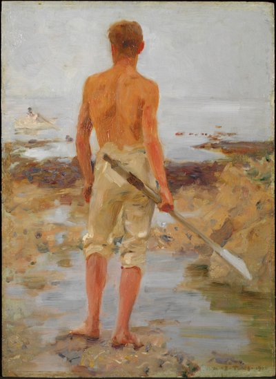 Un ragazzo con un remo da Henry Scott Tuke