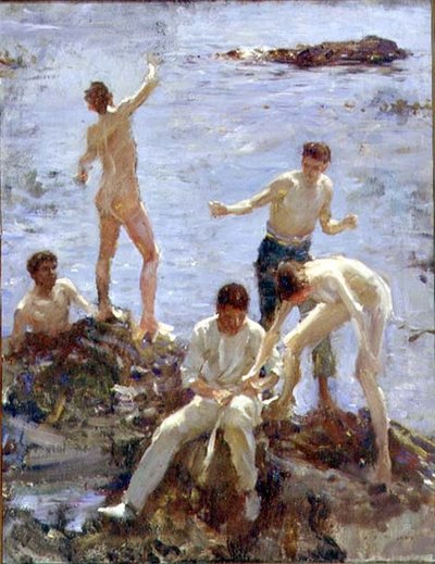 Ragazzi che fanno il bagno da Henry Scott Tuke